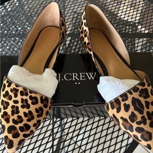 J Crew Zoe calf hair D’orsay flats